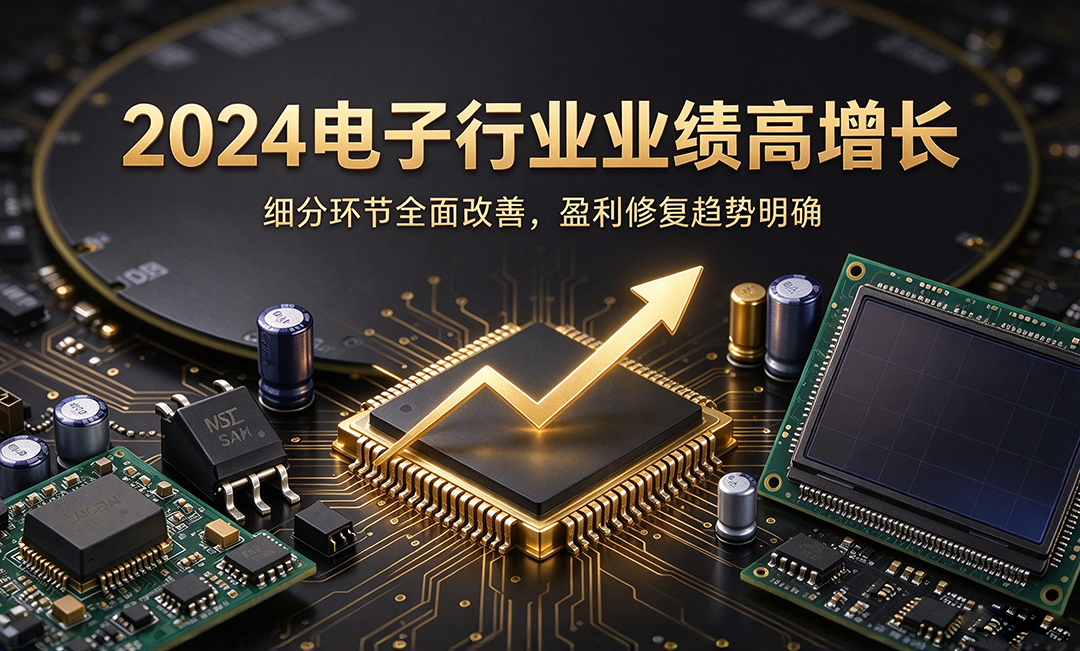 2024年是电子行业业绩反转年，行业内各个细分环节业绩同比均有明显改善，行业整体业绩高增长。